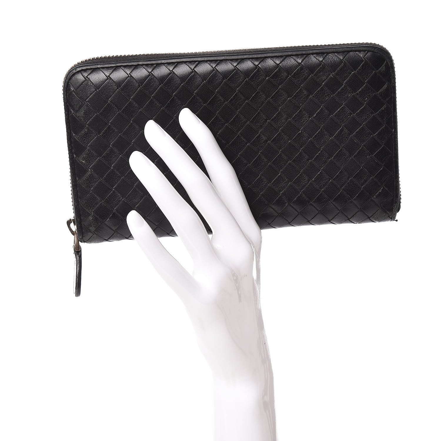 Bottega Veneta Nappa Intrecciato Zip Around Wallet Black 2 of 12