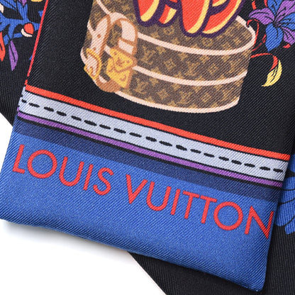 Louis Vuitton Silk Monogram Superstition Bandeau Black 3 of 7