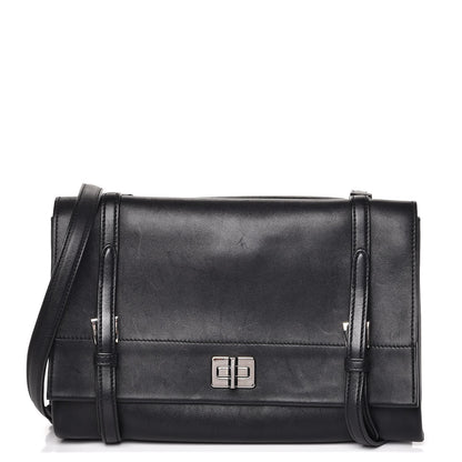 Prada Vitello Soft Double Flap Shoulder Bag Nero Black 1 of 8