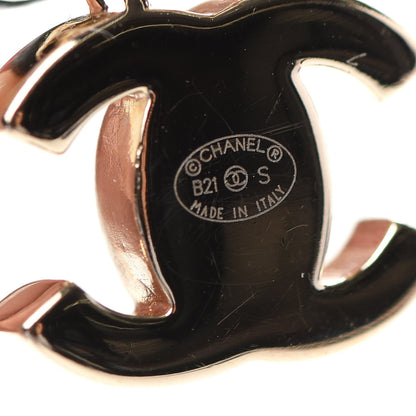 Chanel Lambskin CC Turnlock Drop Earrings Gold Black 4 of 5