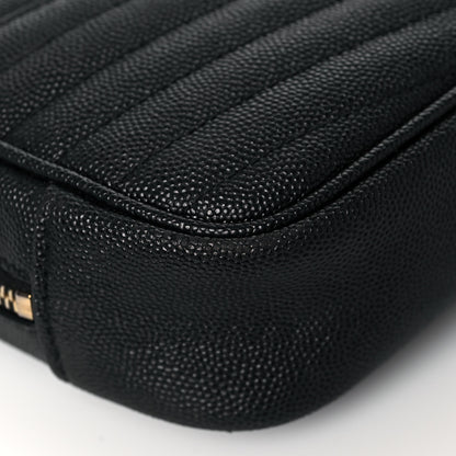Saint Laurent Grain De Poudre Matelasse Monogram Mini Lou Camera Bag Black 11 of 13