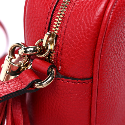 Gucci Pebbled Calfskin Small Soho Disco Bag Tabasco Red 16 of 17
