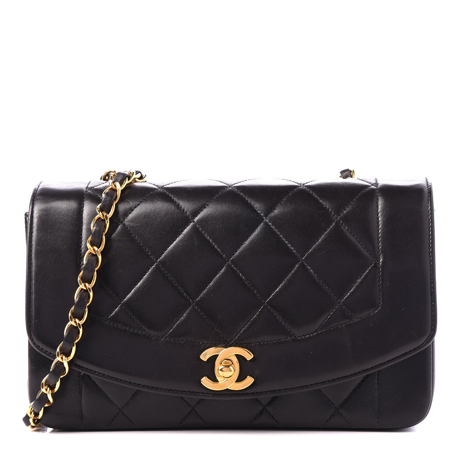 Chanel Lambskin Quilted Small Single Flap Bag Black 1 of 10