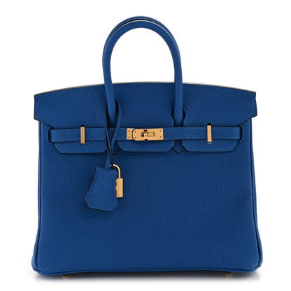 Hermes Togo Birkin 25 Bleu Zellige 1 of 10
