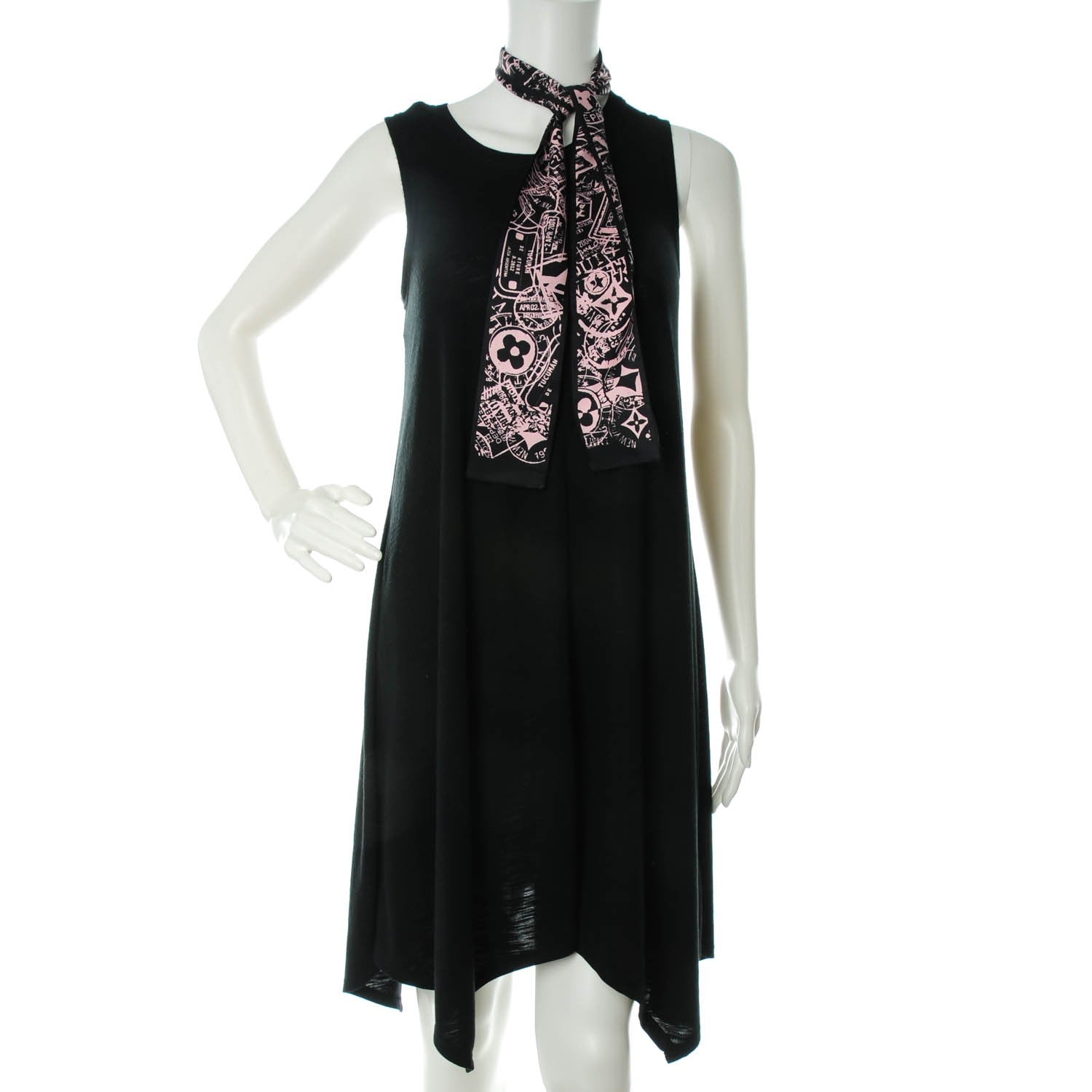 Louis Vuitton Silk Boarding Bandeau Black Pink 2 of 5
