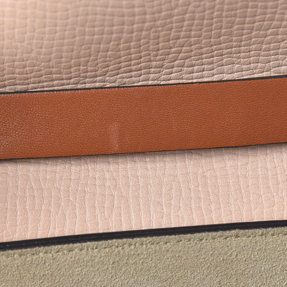 Chloe Grained Calfskin Lambskin Bi-Color Drew Shoulder Bag Powder Beige Mustard 9 of 10