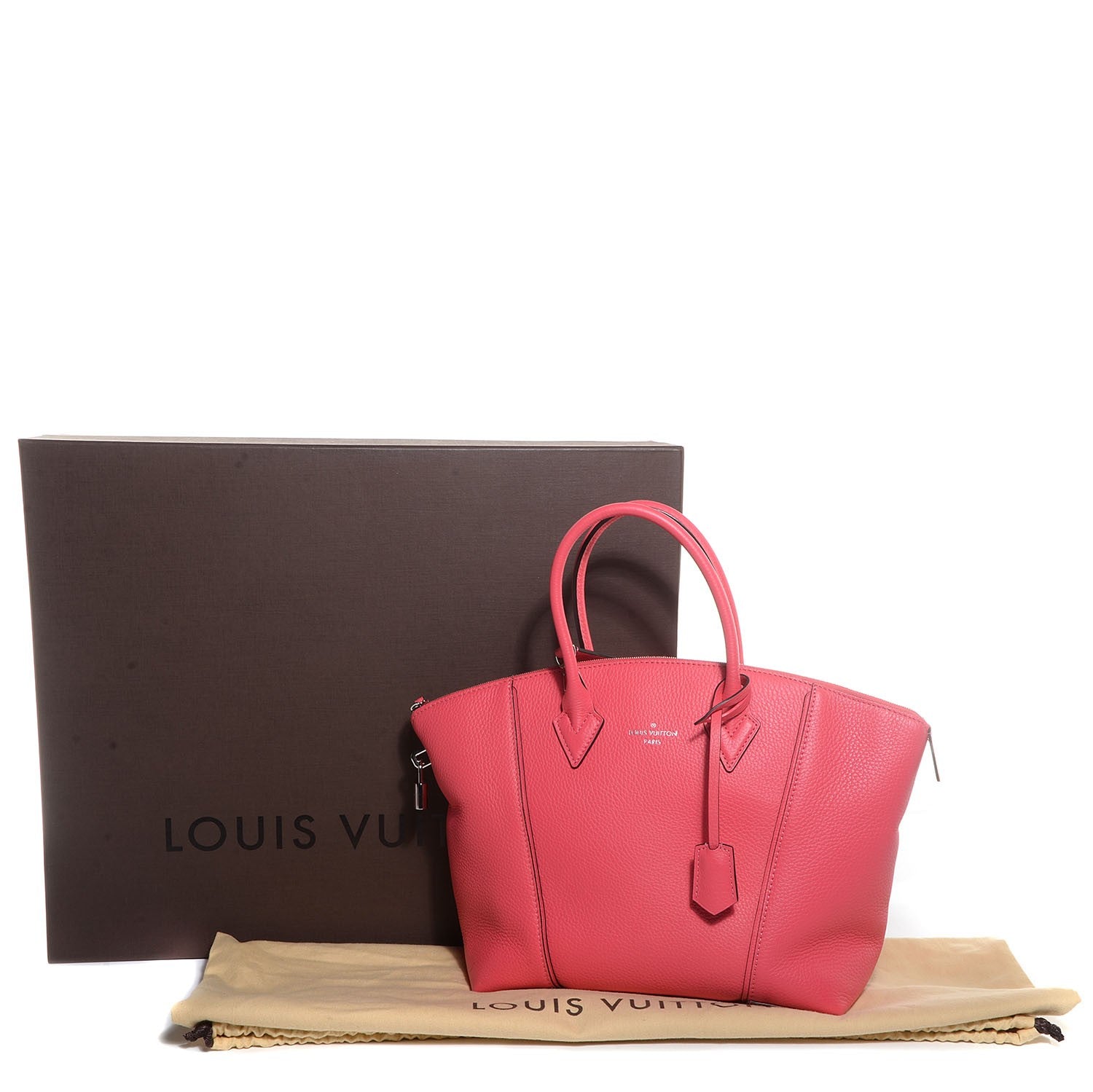 Louis Vuitton Cuir Taurillon Soft Lockit PM Rose Litchi 8 of 8