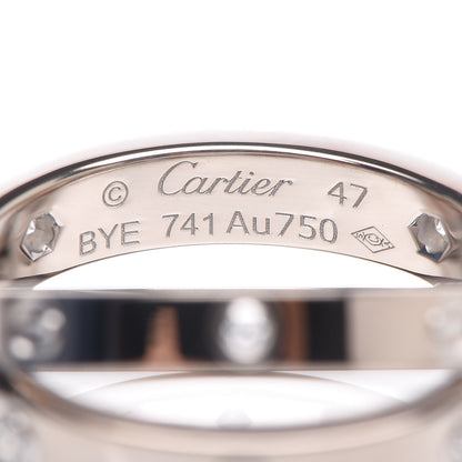 Cartier 18K White Gold 6 Diamonds LOVE Ring 47 4 5 of 6