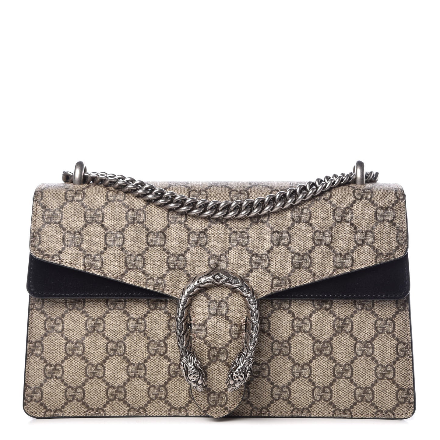 GG Supreme Monogram Small Dionysus Shoulder Bag Black