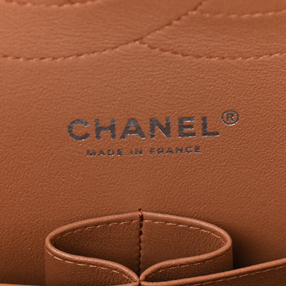 Chanel Lambskin Quilted Jumbo Double Flap Dark Beige 6 of 10