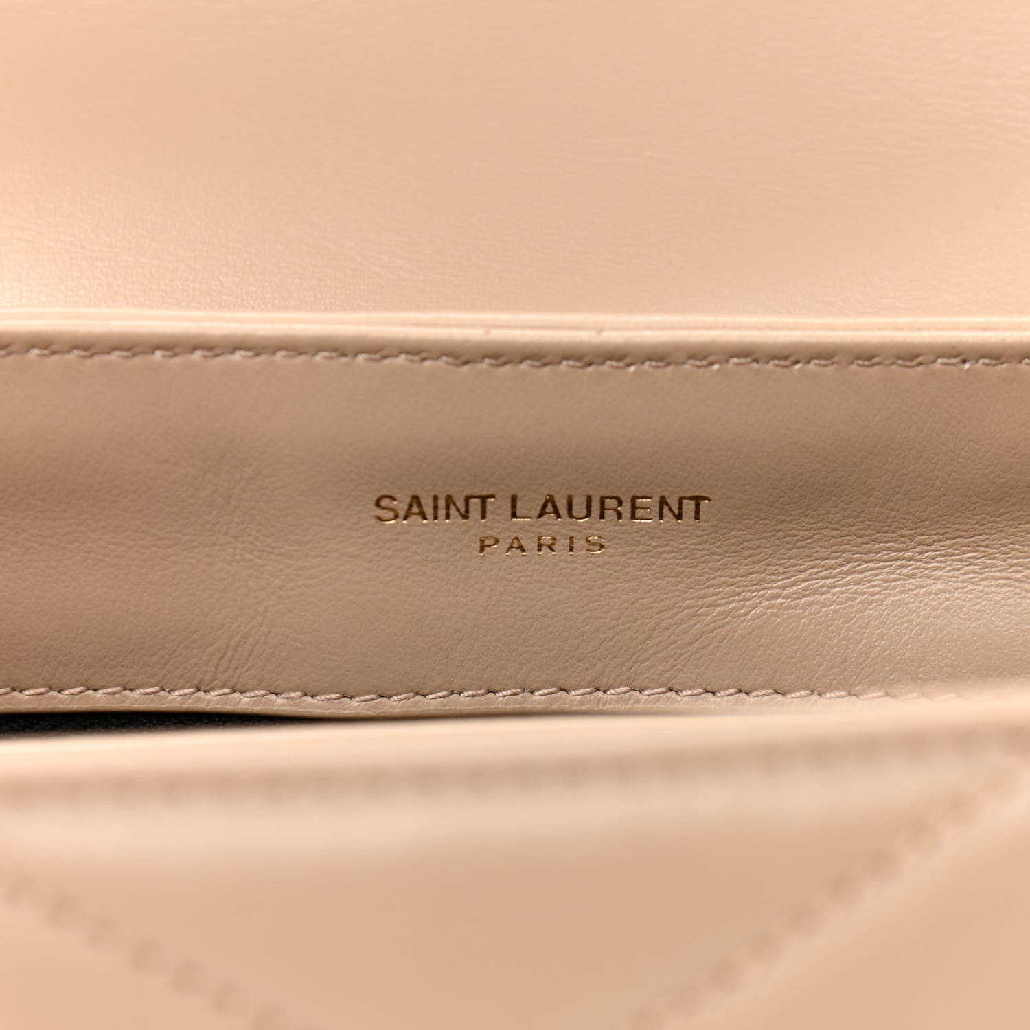 Saint Laurent Calfskin Y Quilted Monogram Toy Loulou Crossbody Bag Latte 6 of 10