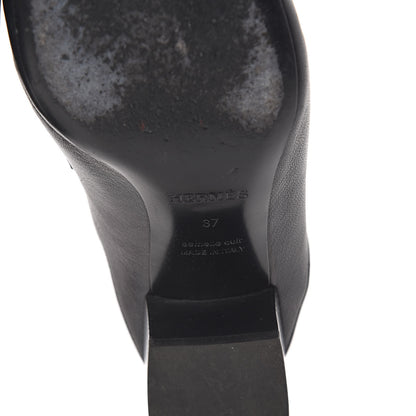 Hermes Goatskin Paradis Mules 37 Black 9 of 11