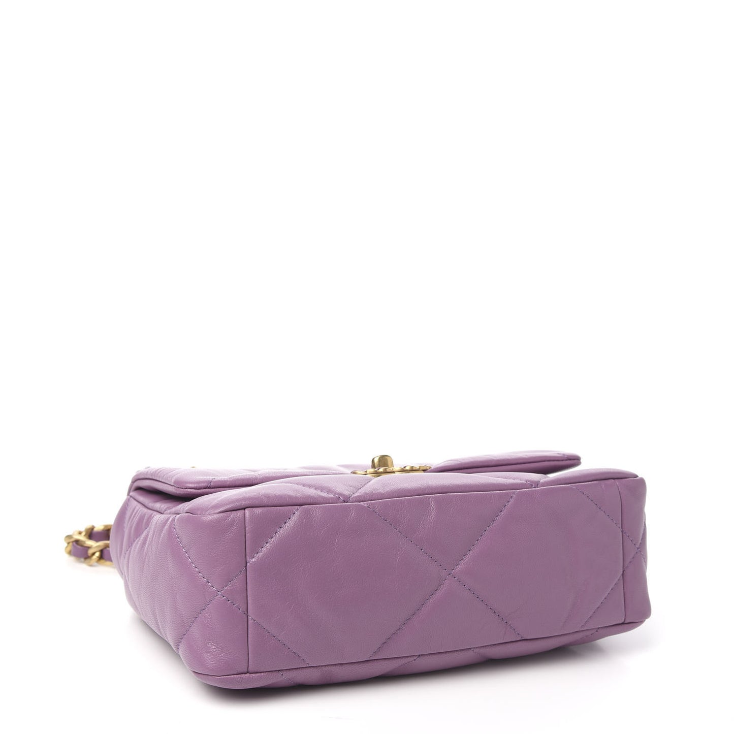Goatskin Quilted Medium 19 Flap Violet Purple