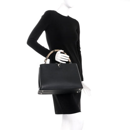 Louis Vuitton Taurillon Python Capucines MM Black 2 of 6