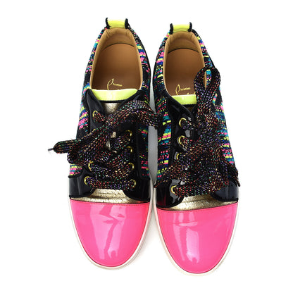Christian Louboutin Patent Calfskin Lame Gondoliere Flat Sneakers 38 Multicolor 11 of 11