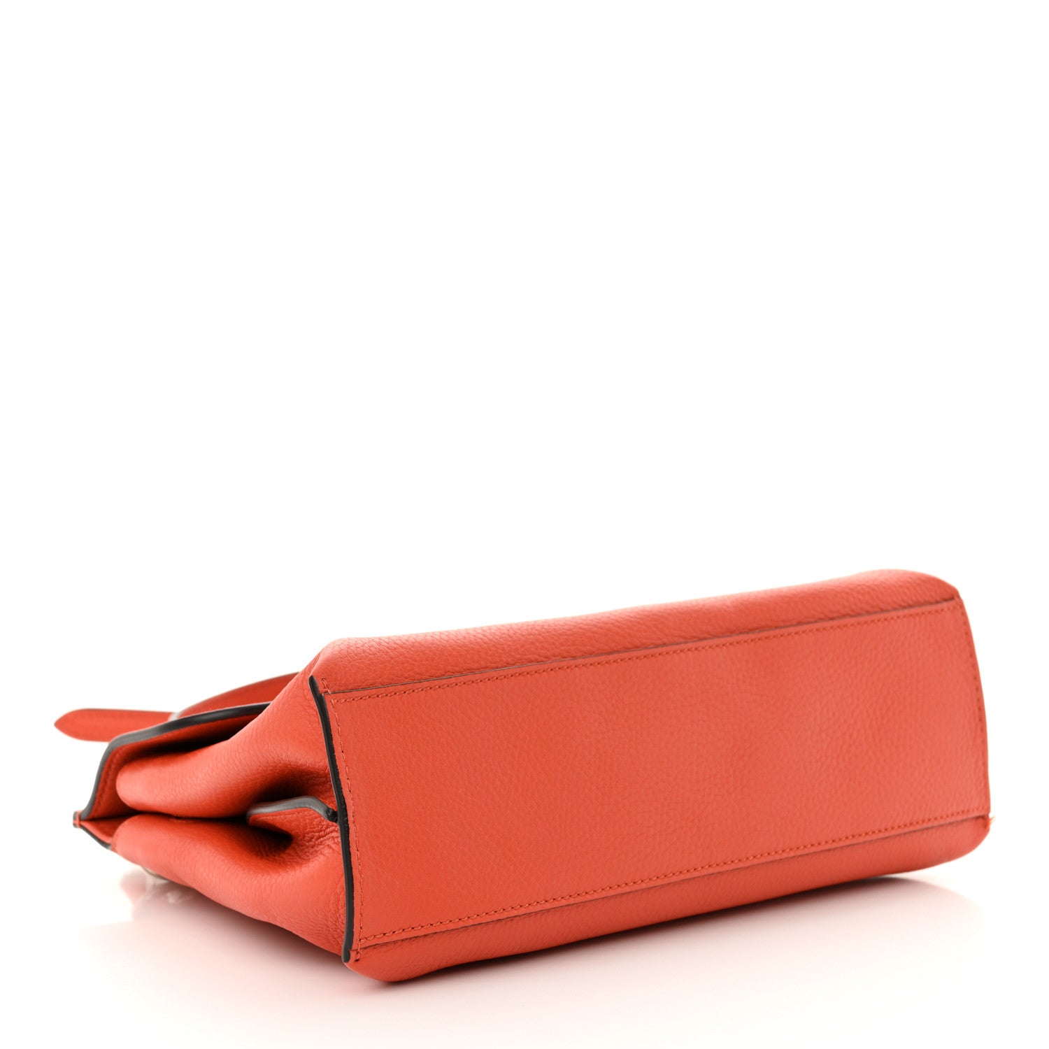 Gucci Cellarius Calfskin Small Bamboo Daily Top Handle Bag New Dark Orange 4 of 10