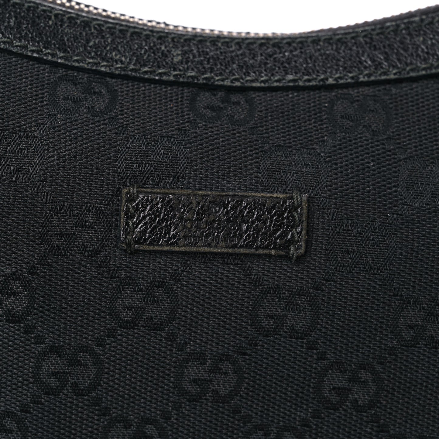 Monogram Web Medium Half Moon Hobo Black
