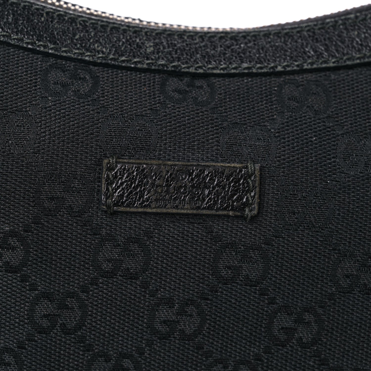 Gucci Monogram Web Medium Half Moon Hobo Black 19 of 20