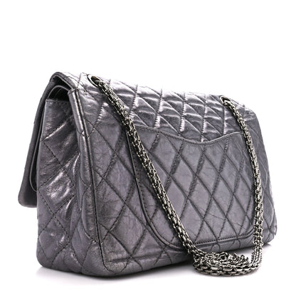 Chanel Metallic Aged Calfskin Quilted 2.55 Reissue 227 Flap Dark Silver 3 of 12
