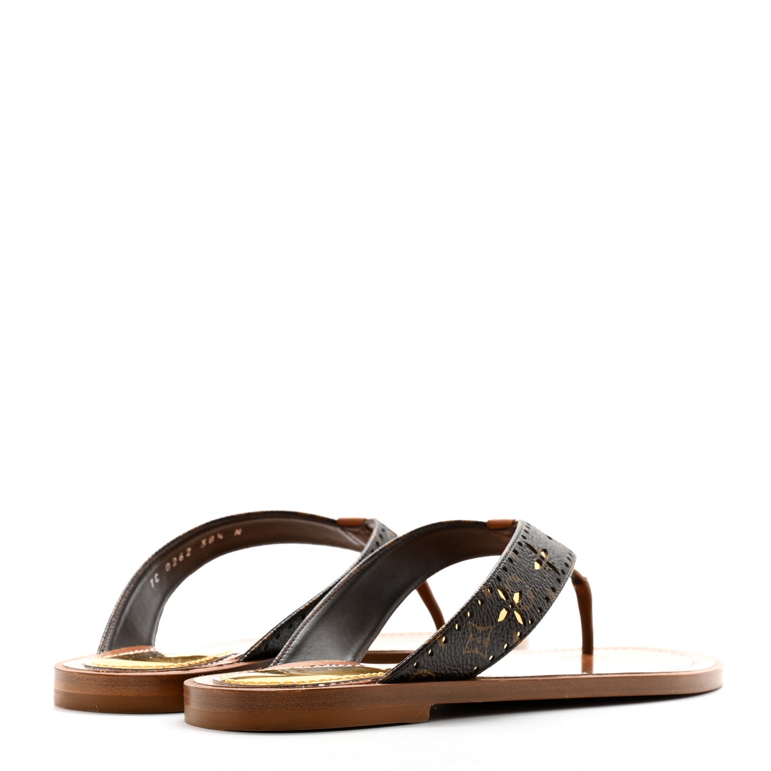 Louis Vuitton Monogram Sunny Flat Thong Sandals 38.5 Brown 4 of 10