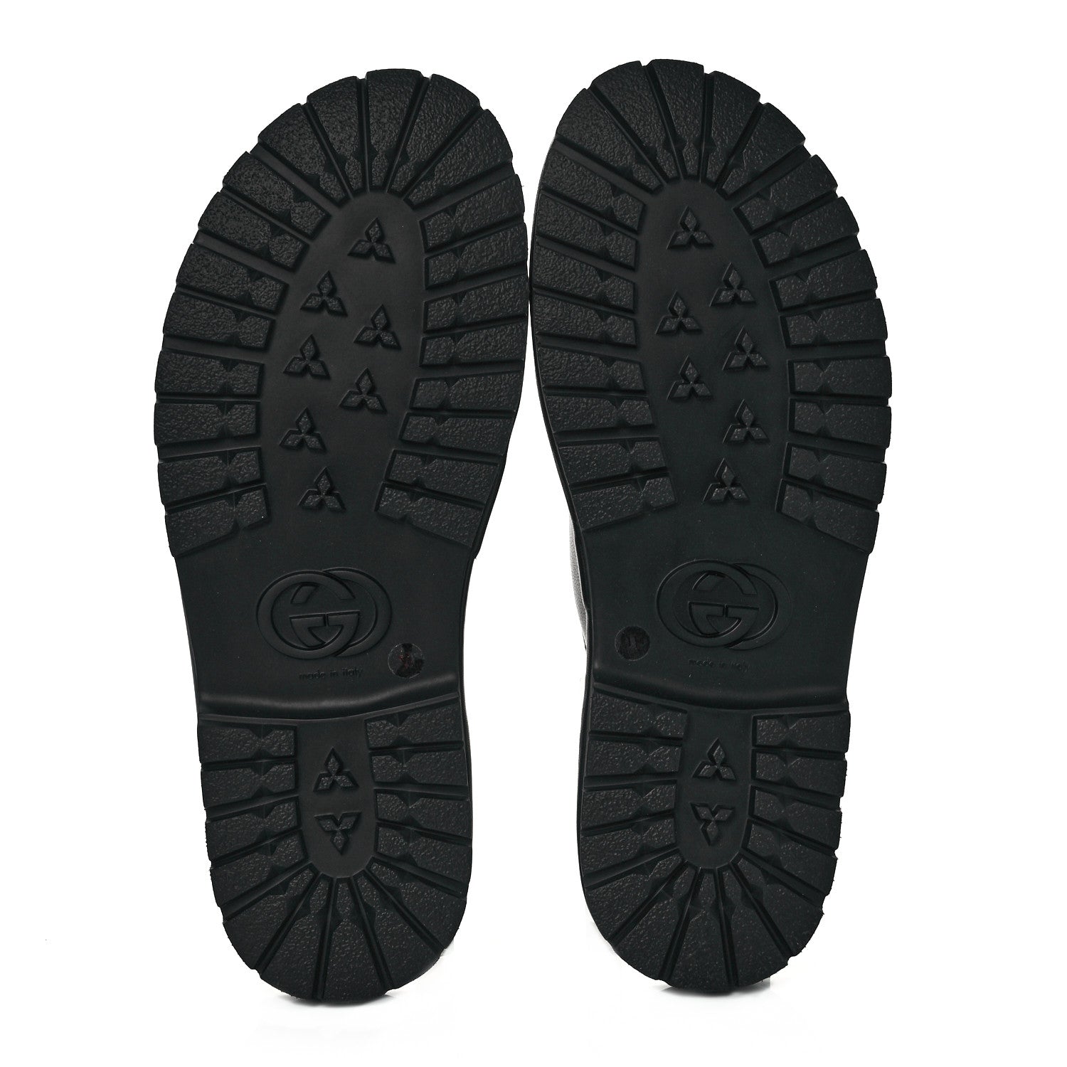 Gucci Goatskin Mens Horsebit Lug Sole Slippers 11 Black 5 of 8