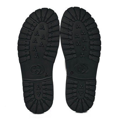 Gucci Goatskin Mens Horsebit Lug Sole Slippers 11 Black 5 of 8