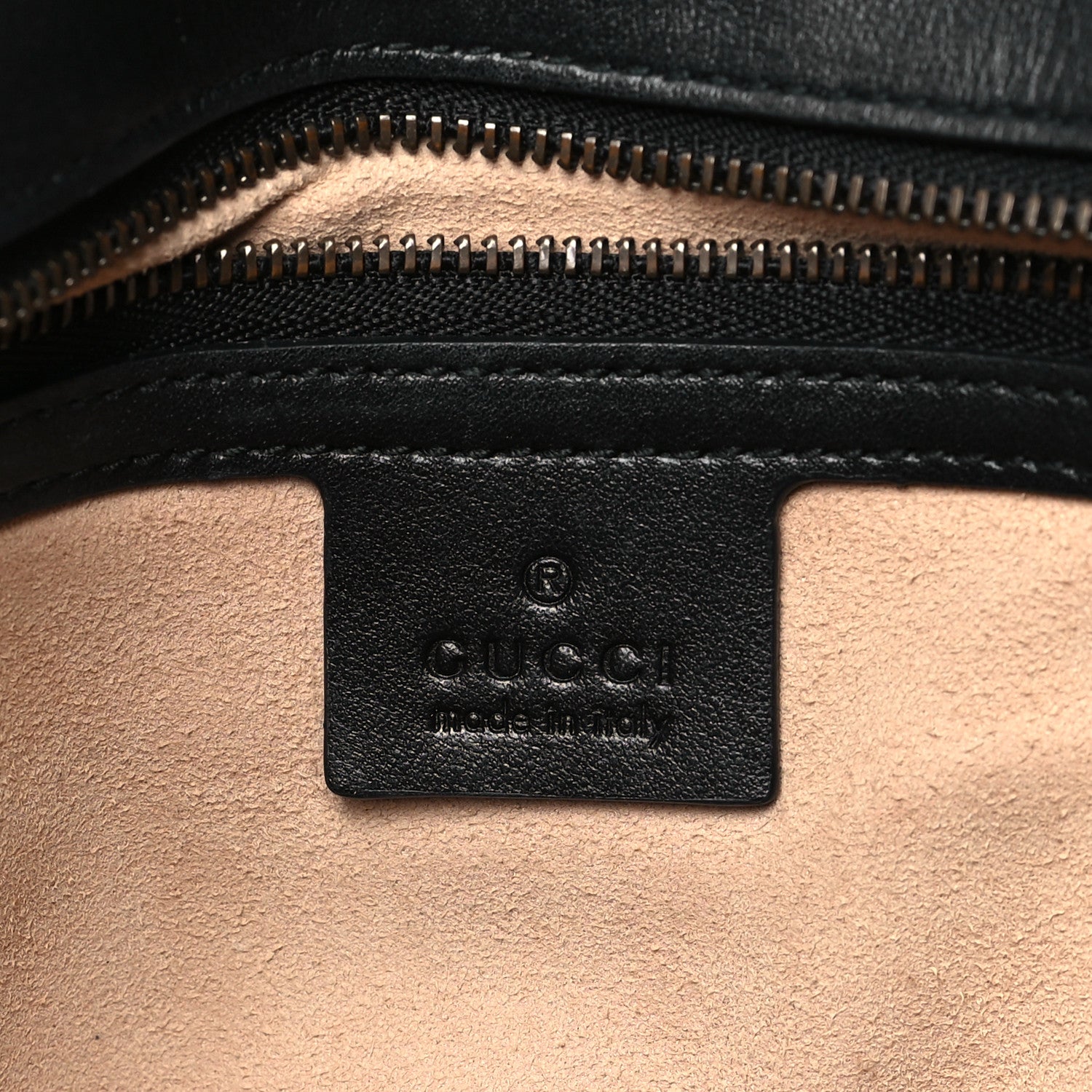 Gucci Calfskin Matelasse Medium GG Marmont Shoulder Bag Black 6 of 9
