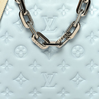 Louis Vuitton Lambskin Embossed Monogram Coussin PM Bleu 9 of 11