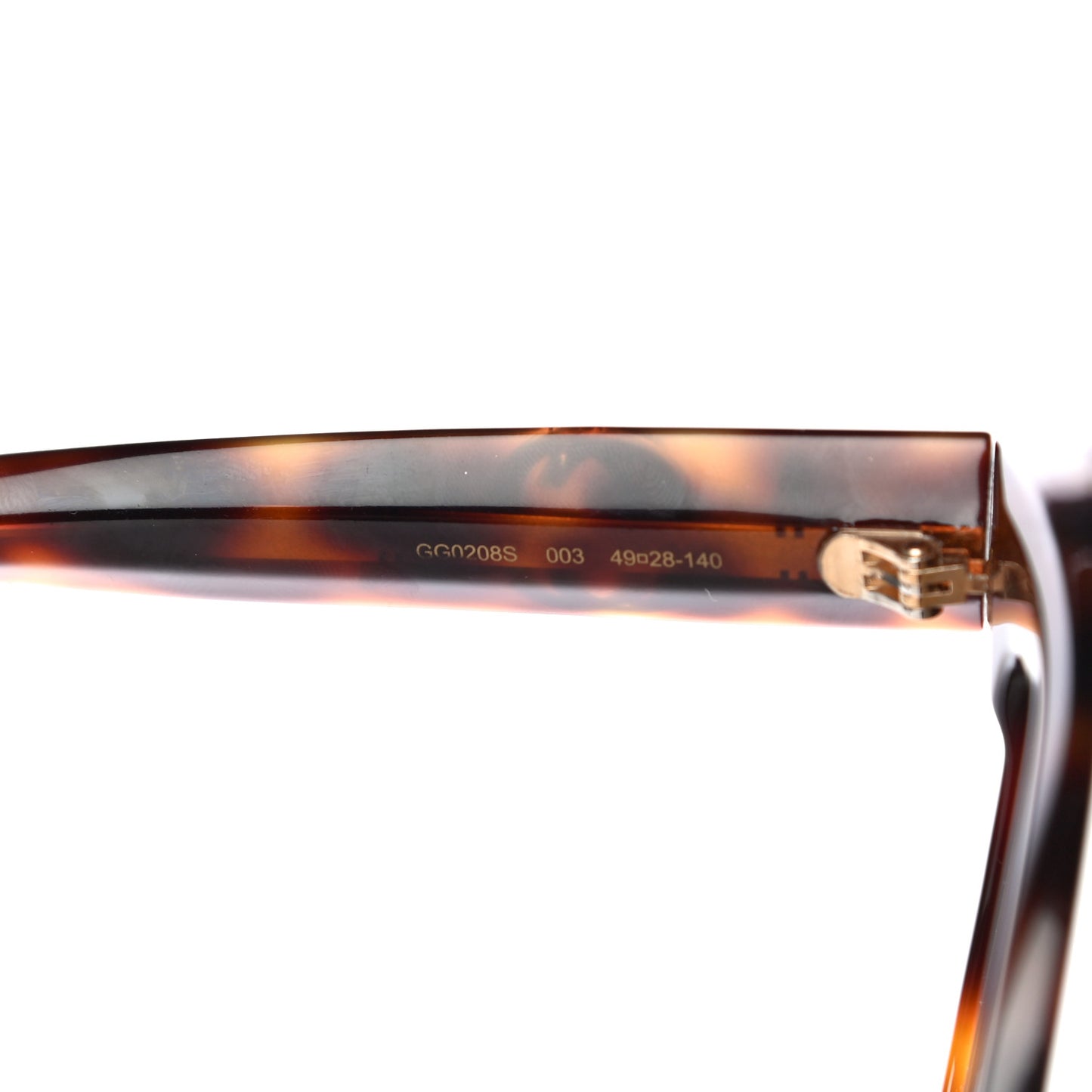 Round Frame Star Sunglasses GG0208S Tortoise