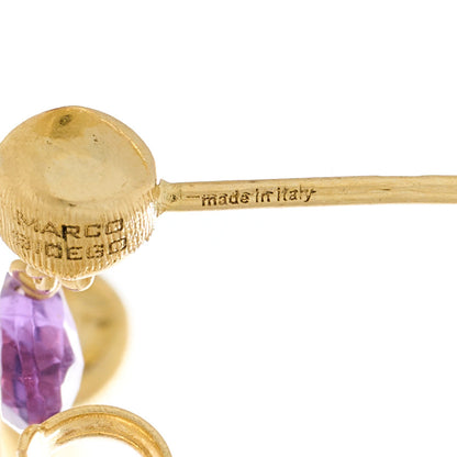 Marco Bicego 18K Yellow Gold Multi Gemstone Paradise Drop Earrings 4 of 5