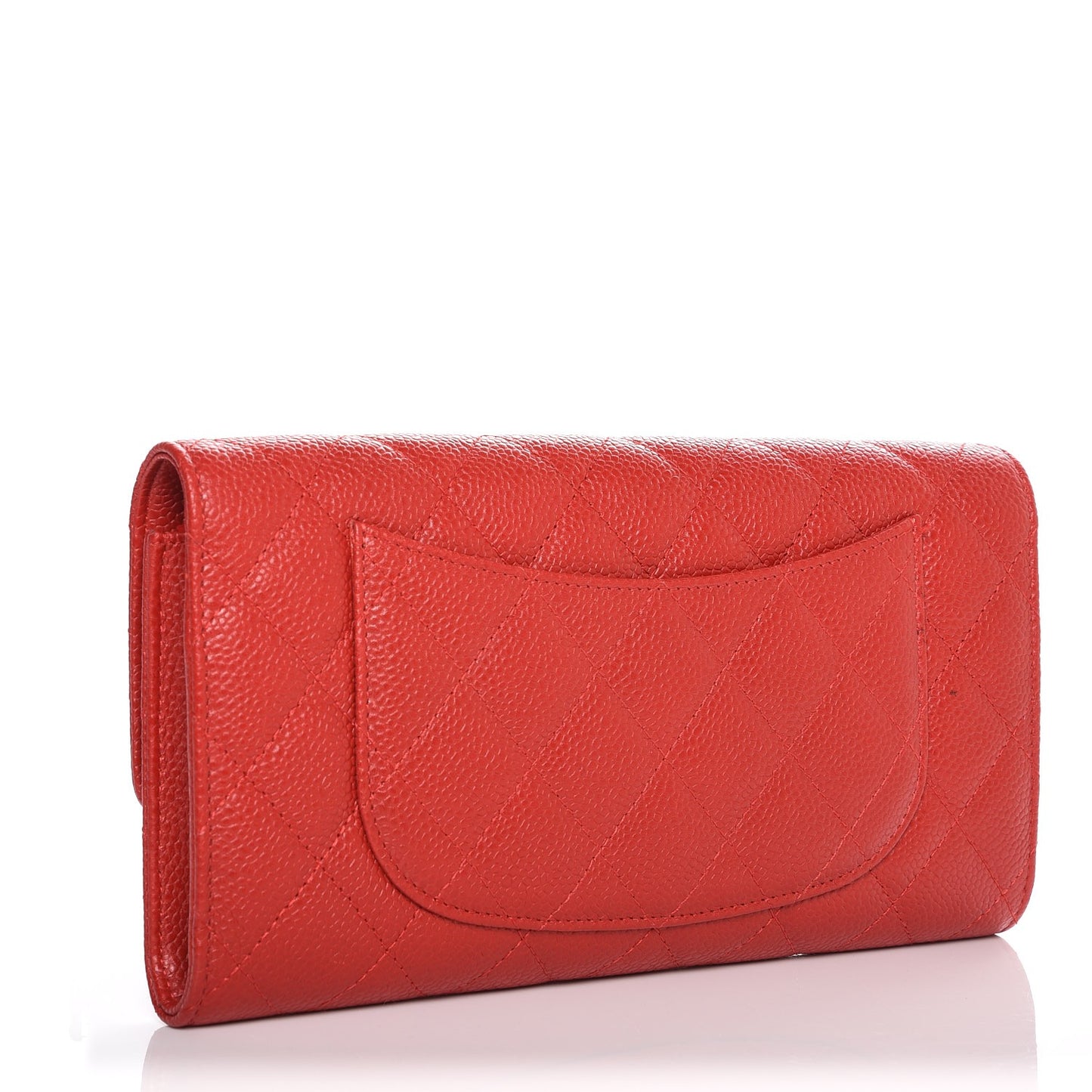 Caviar Quilted Travel Wallet Red