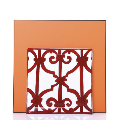 Hermes Porcelain Balcon du Guadalquivir Square Plate n°5 6 of 6