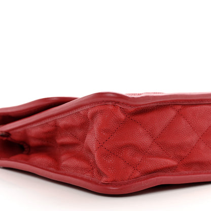 Chanel Caviar Quilted Large French Riviera Flap Red 8 of 10