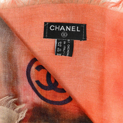 Chanel Cashmere Silk CC Fringe Scarf Multicolor 3 of 3