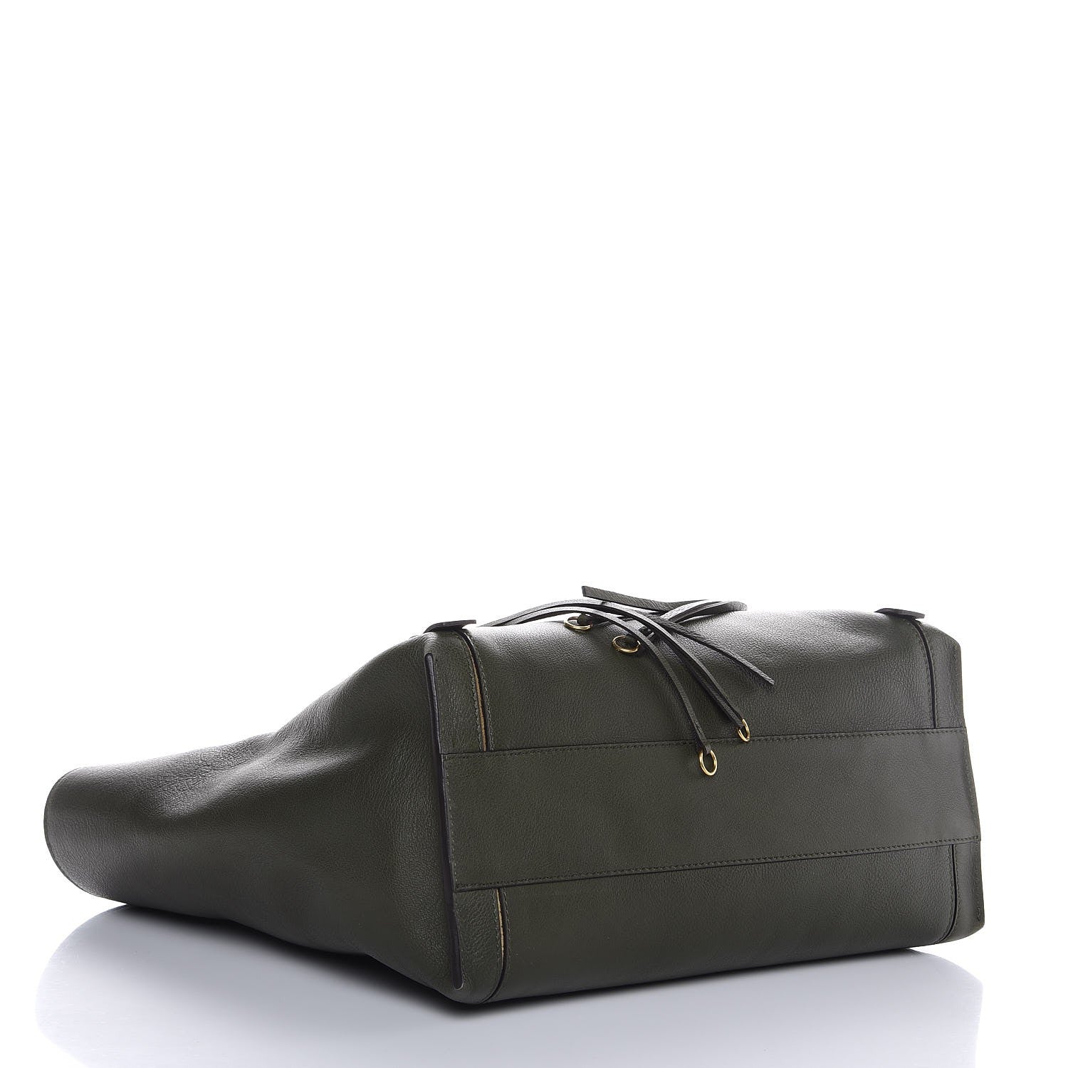 Chloe Smooth Calfskin Medium Milo Shopping Tote Midnight Green 4 of 8
