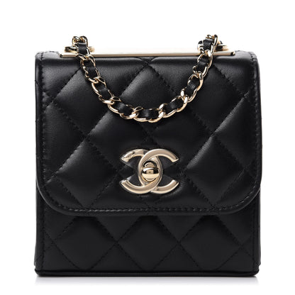 Chanel Lambskin Quilted Mini Trendy CC Chain Wallet Black 1 of 11