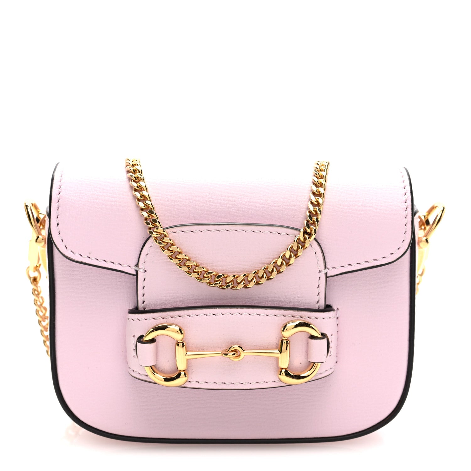 Gucci Calfskin Horsebit 1955 Super Mini Crossbody Bag Light Pink 1 of 11