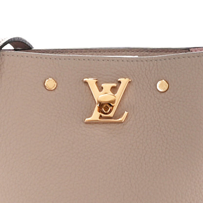Louis Vuitton Calfskin Nano Lockme Bucket Greige 7 of 9