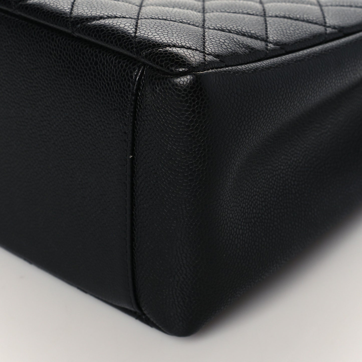 Caviar Quilted Grand Shopping Tote GST Black