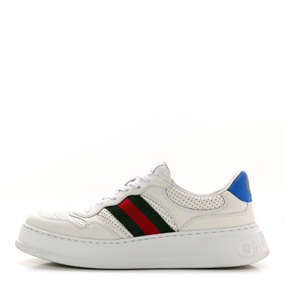Gucci Calfskin Web Mens Ace Sneakers 9 White Blue 1 of 16