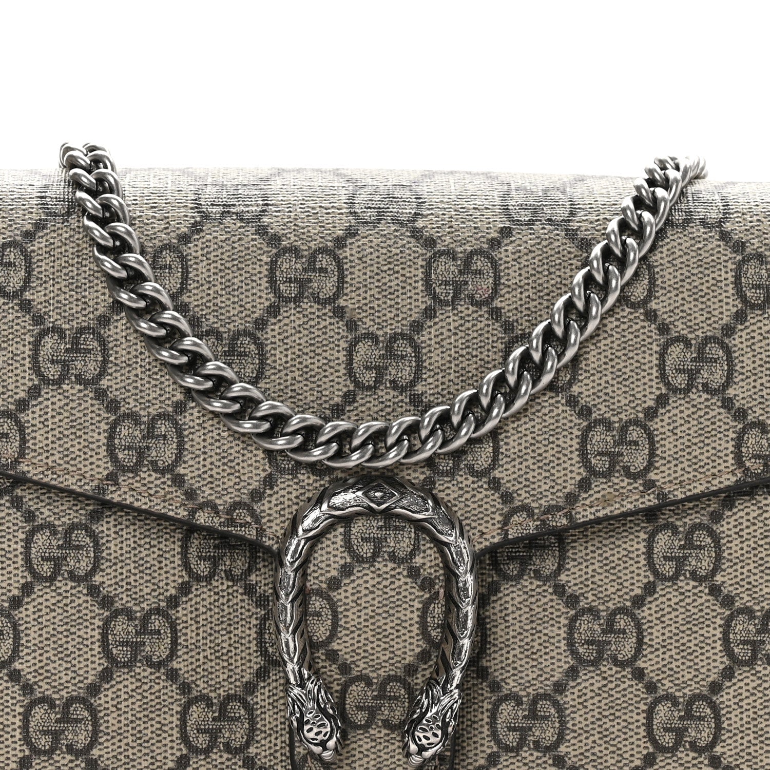 Gucci GG Supreme Monogram Mini Dionysus Chain Wallet Beige Taupe 10 of 13