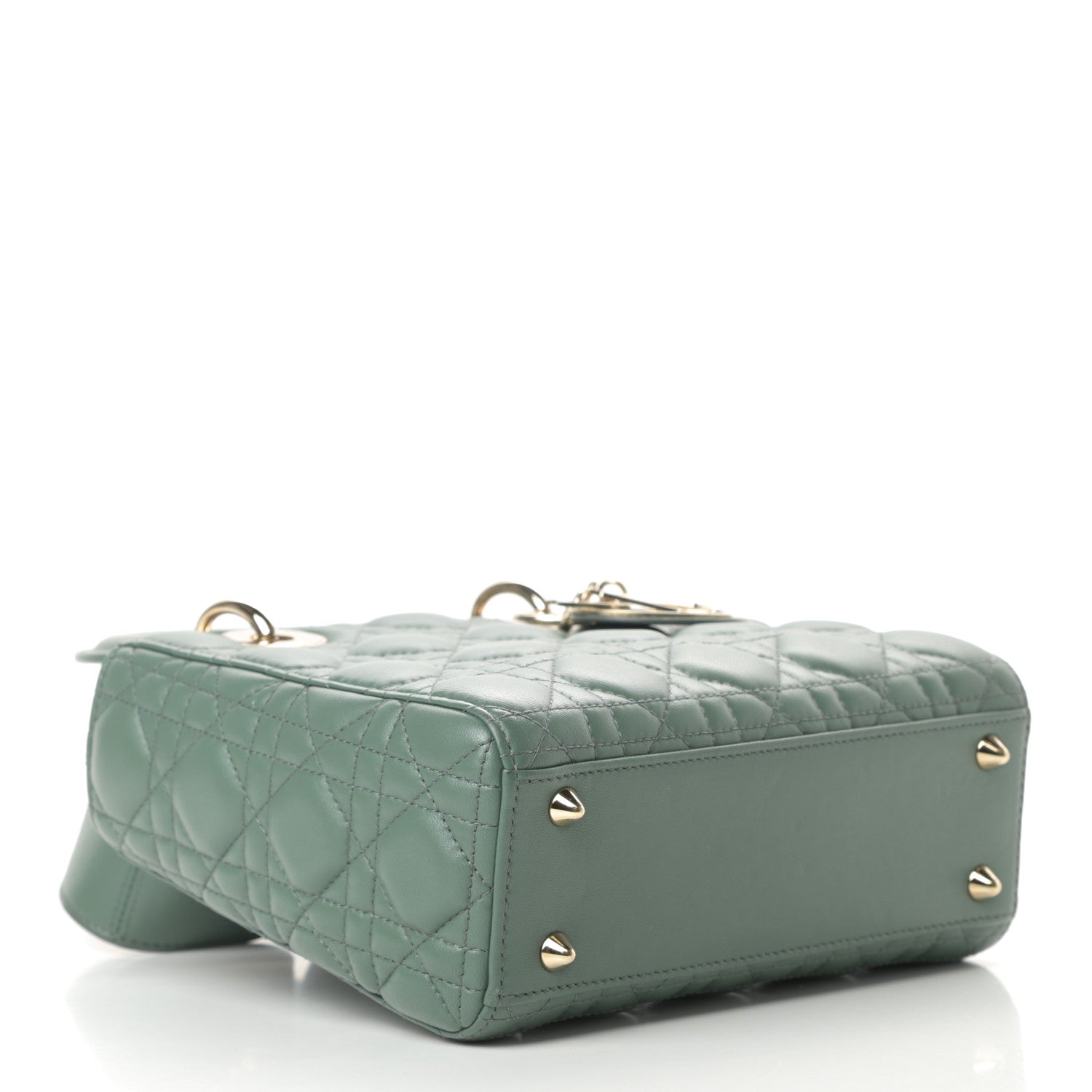 Christian Dior Lambskin Cannage Small My ABCDior Lady Dior Army Green 4 of 12