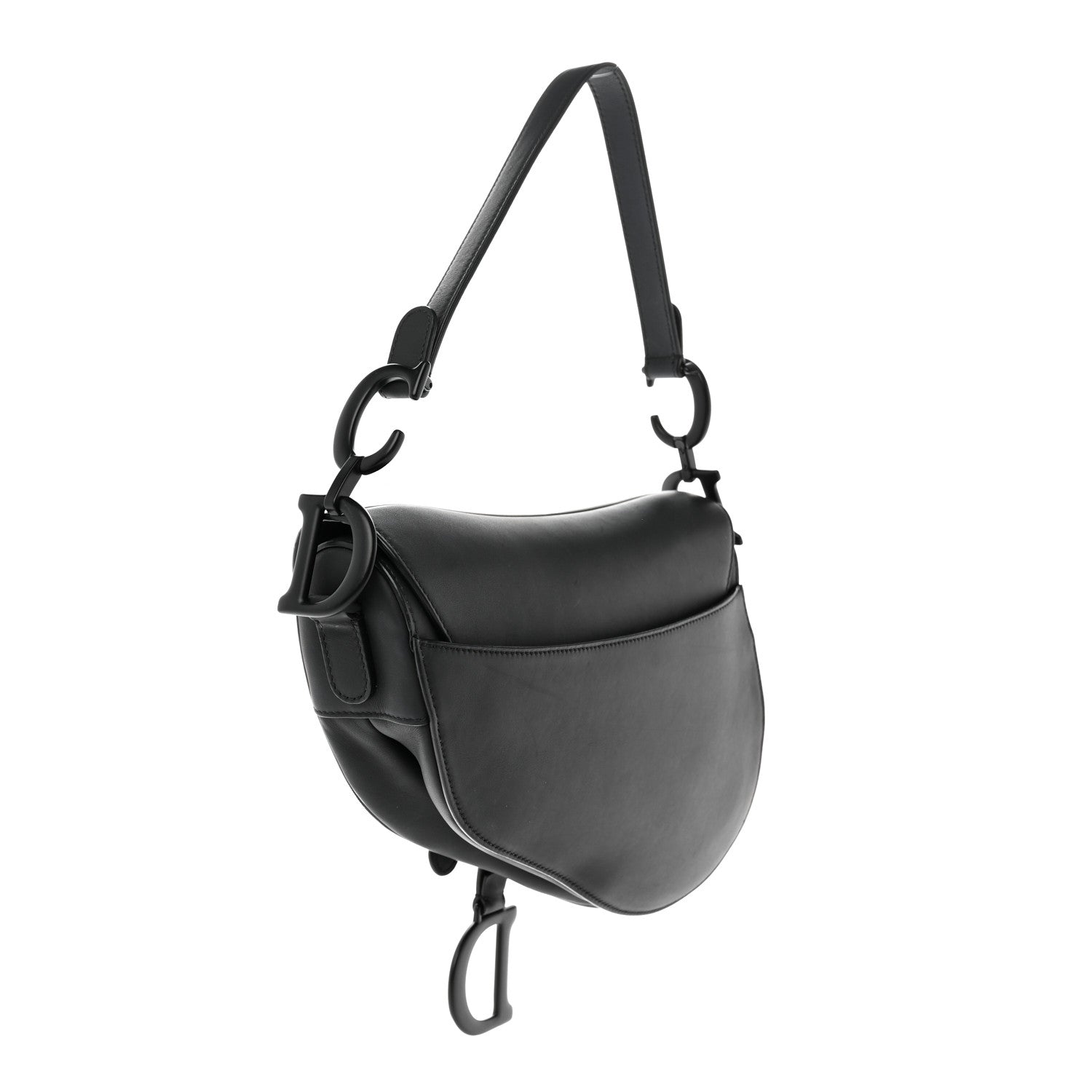 Christian Dior Ultra Matte Calfskin Saddle Bag Black 2 of 11