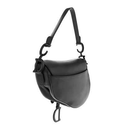 Christian Dior Ultra Matte Calfskin Saddle Bag Black 2 of 11