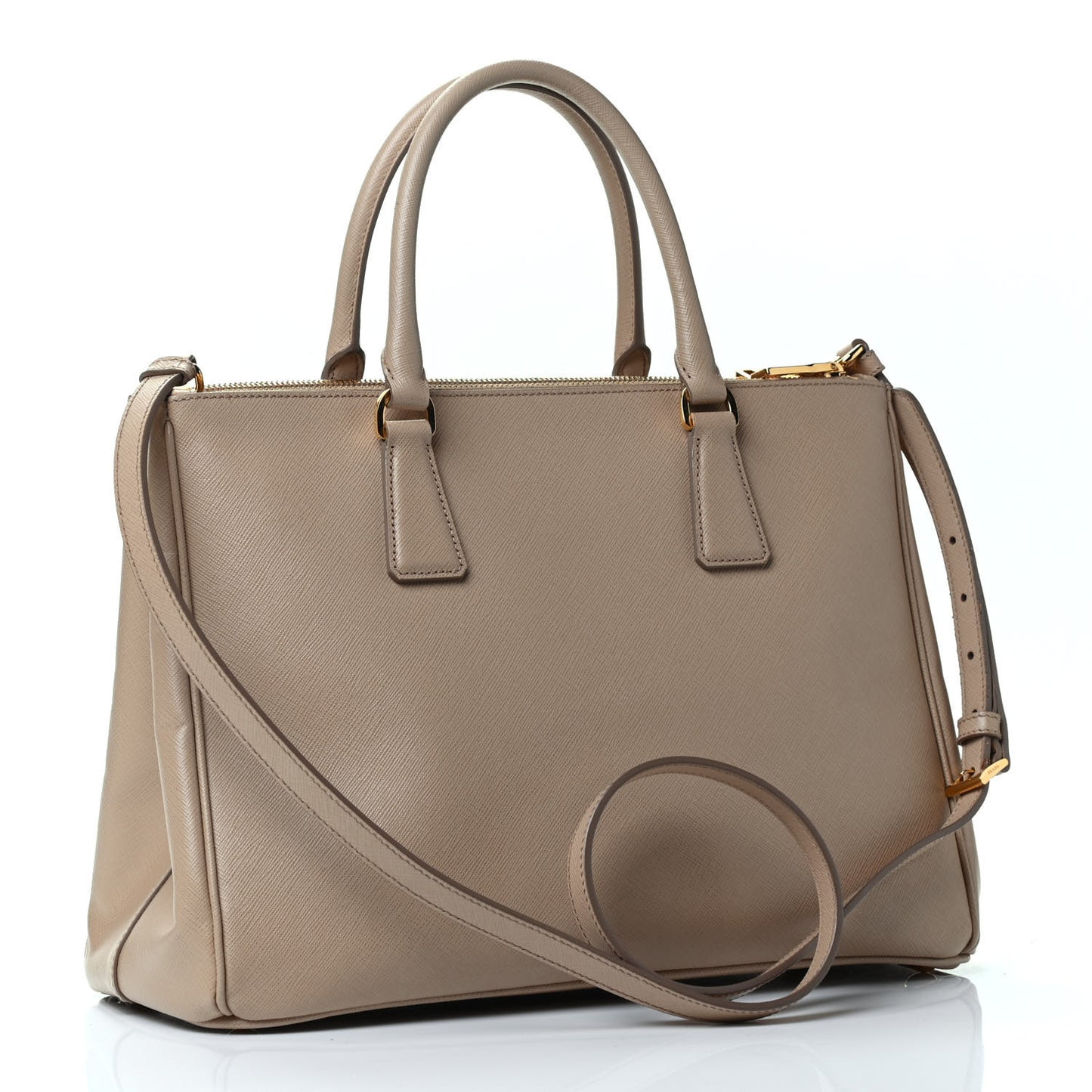 Saffiano Medium Galleria Double Zip Tote Sabbia