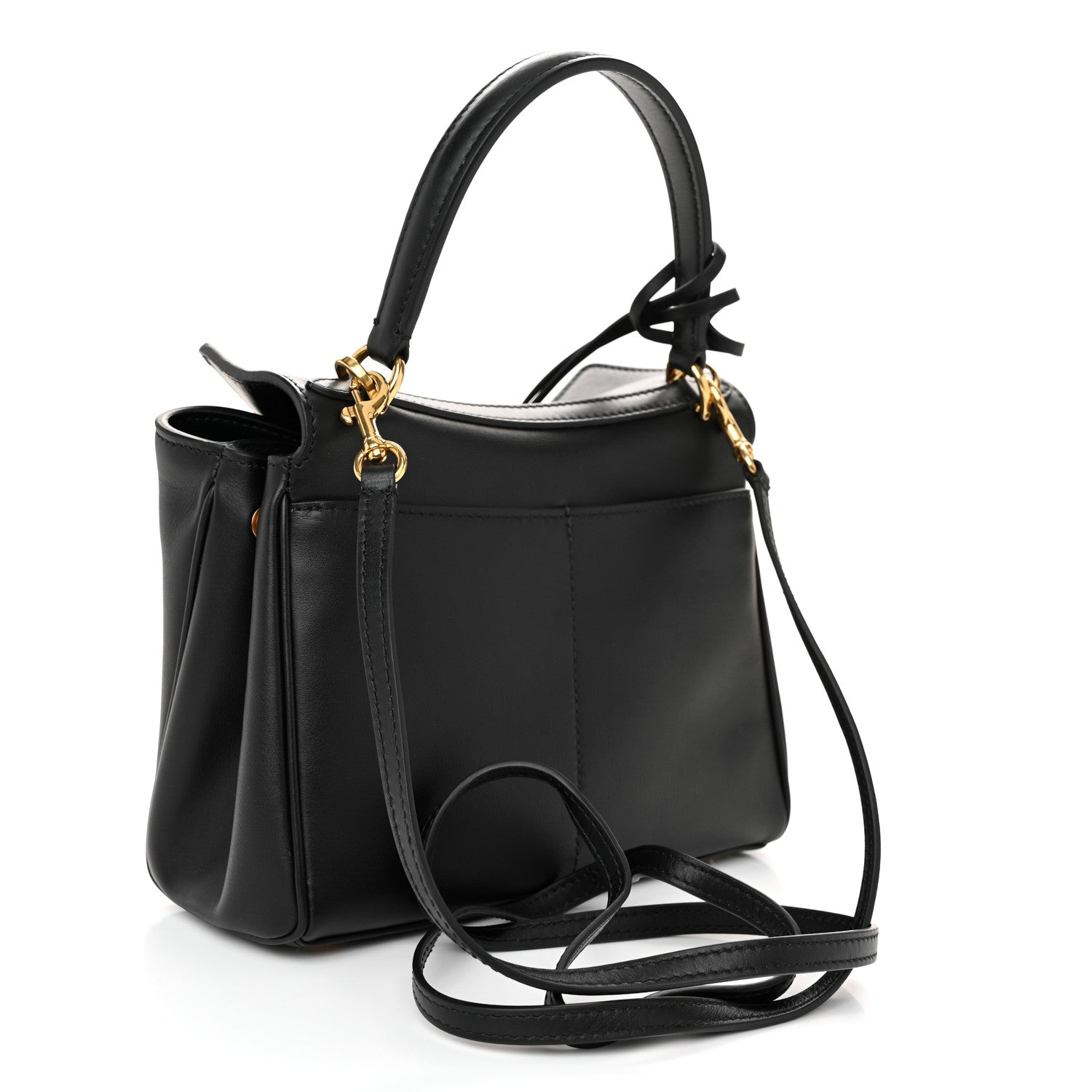 Balenciaga Natural Smooth Calfskin Mini Rodeo Top Handle Handbag Black 3 of 9