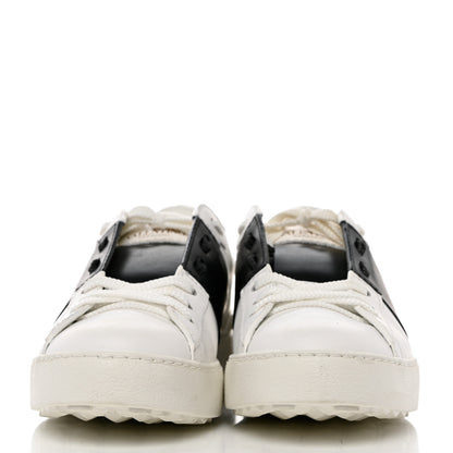 Valentino Garavani Calfskin Womens Rockstud Open Sneakers 36.5 White Black 2 of 8