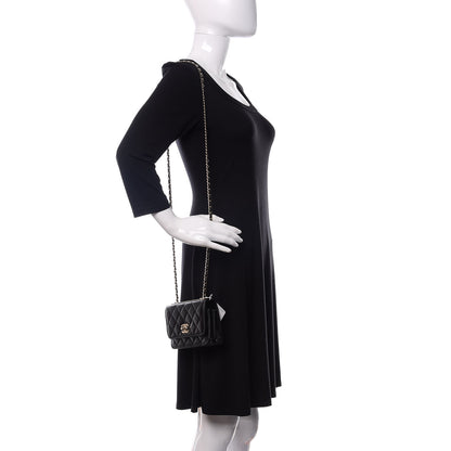 Chanel Lambskin Quilted Mini Trendy CC Wallet On Chain WOC Black 2 of 11