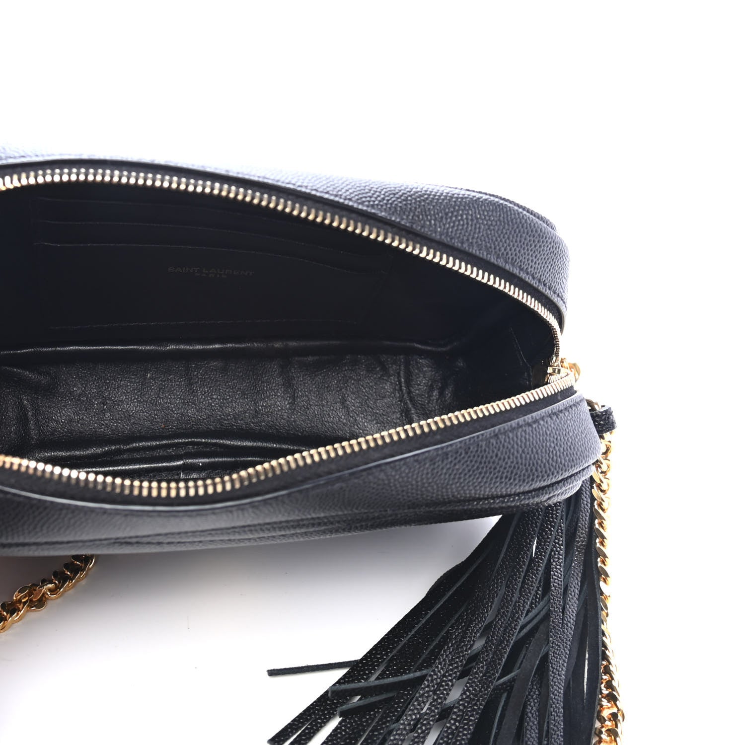 Saint Laurent Grain De Poudre Matelasse Monogram Mini Lou Camera Bag Black 4 of 4