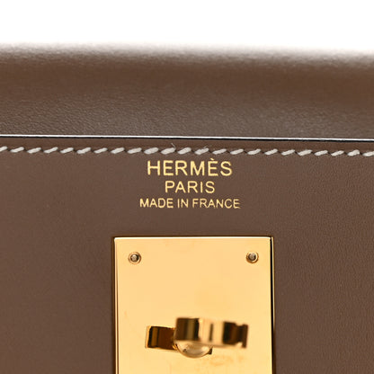 Hermes Tadelakt Sellier Kelly 32 Etoupe 6 of 10